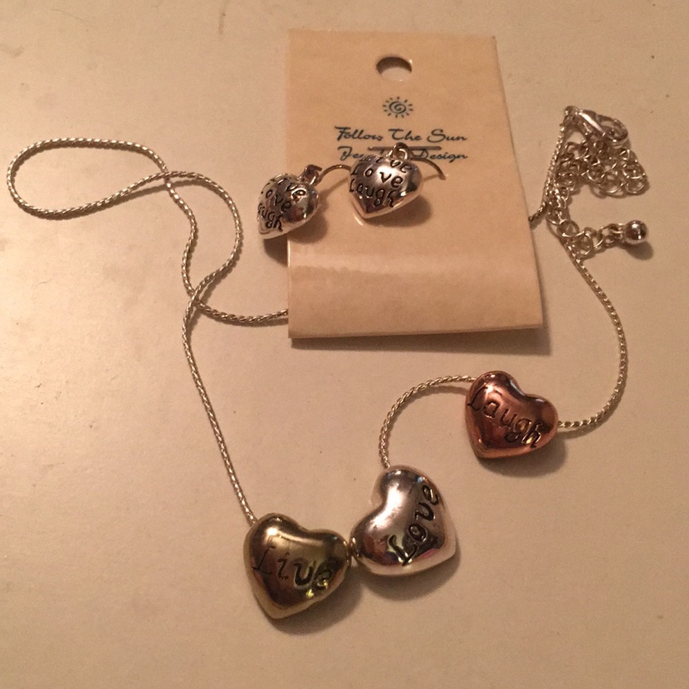 Earrings and necklace